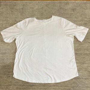 Classic Plain White Crewneck T-Shirt